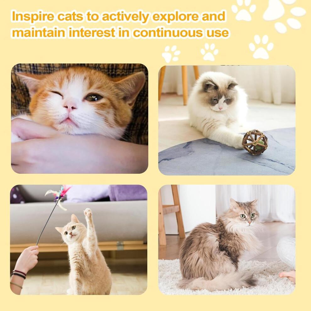 Cat Toy Ball Track Three Layer Anti Slip Scratcher Moving Puzzle Games Interactive Enrichment Indoor Outdoor