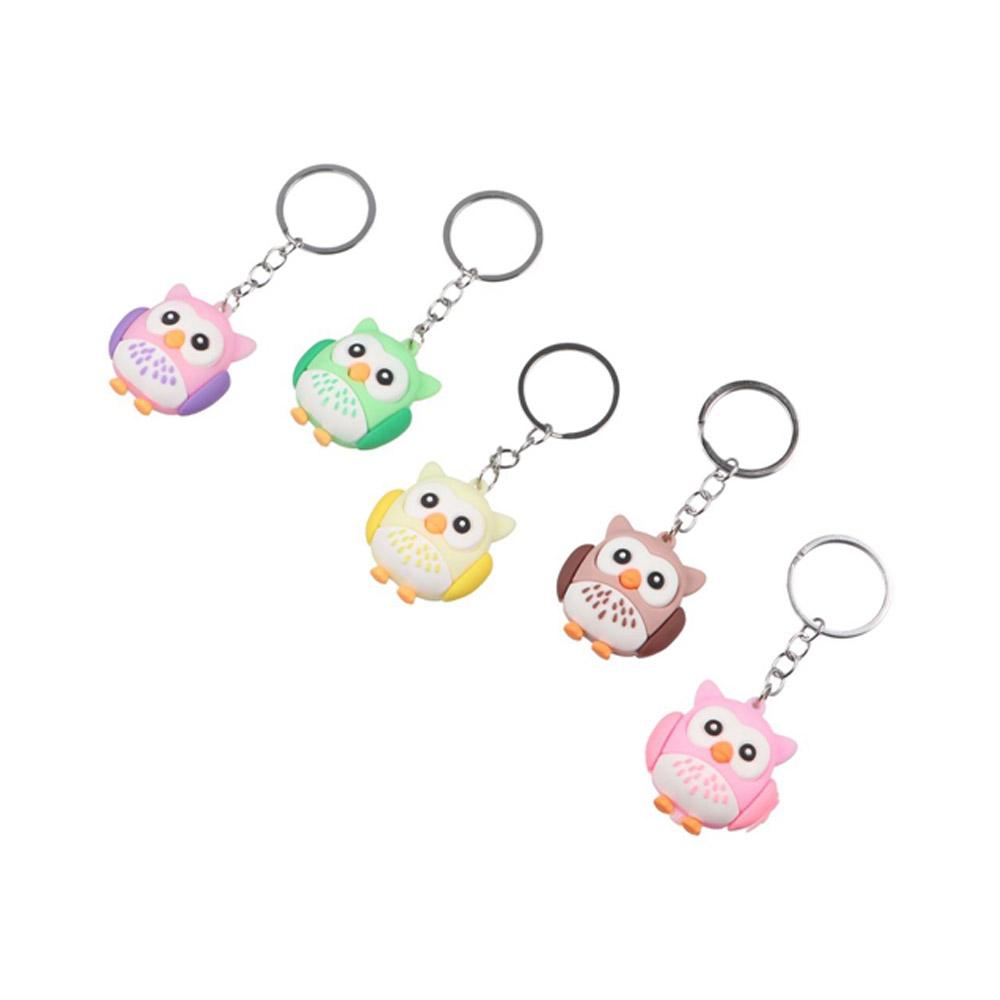 PVC Student Gift Bag Charms Birthday Gifts Owl Keychain Car Keychain Animal Keyring Owl Pendant