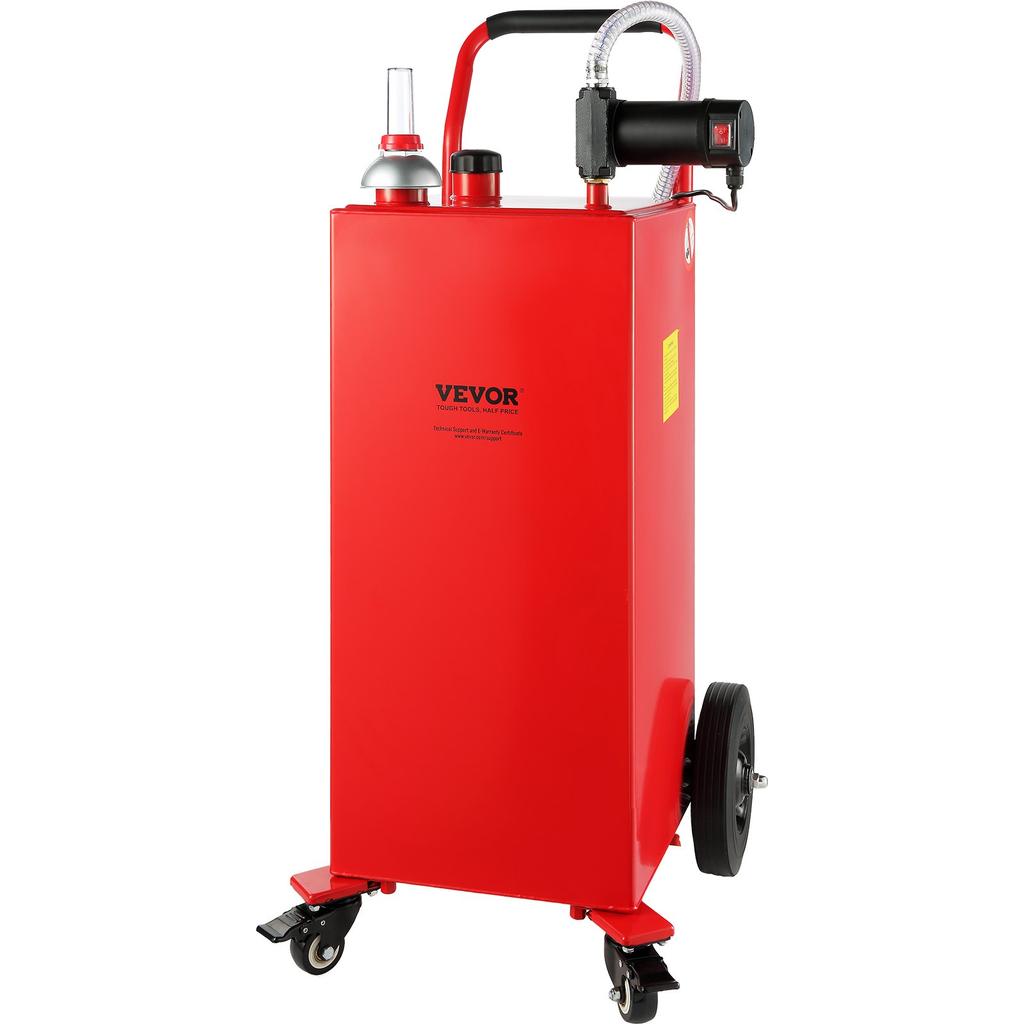VEVOR 30 Gallon Diesel Caddy, 23.5 L/min, 180W Portable Storage Tank Container with Electric Pump Wheels, Diesel Transfer Storage Tank for Fueling