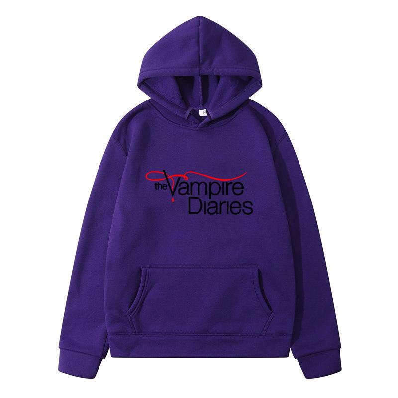 The Vampire Diaries 2D Printing Fashion Loose Men'S And Women'S Hooded Sweater