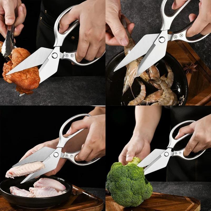 Kitchen Poultry Shears Plastic Handle Stainless Steel Blade Kitchen Scissors Chicken Bone Shear Sharp Vegetable Fish Duck Cutter5
