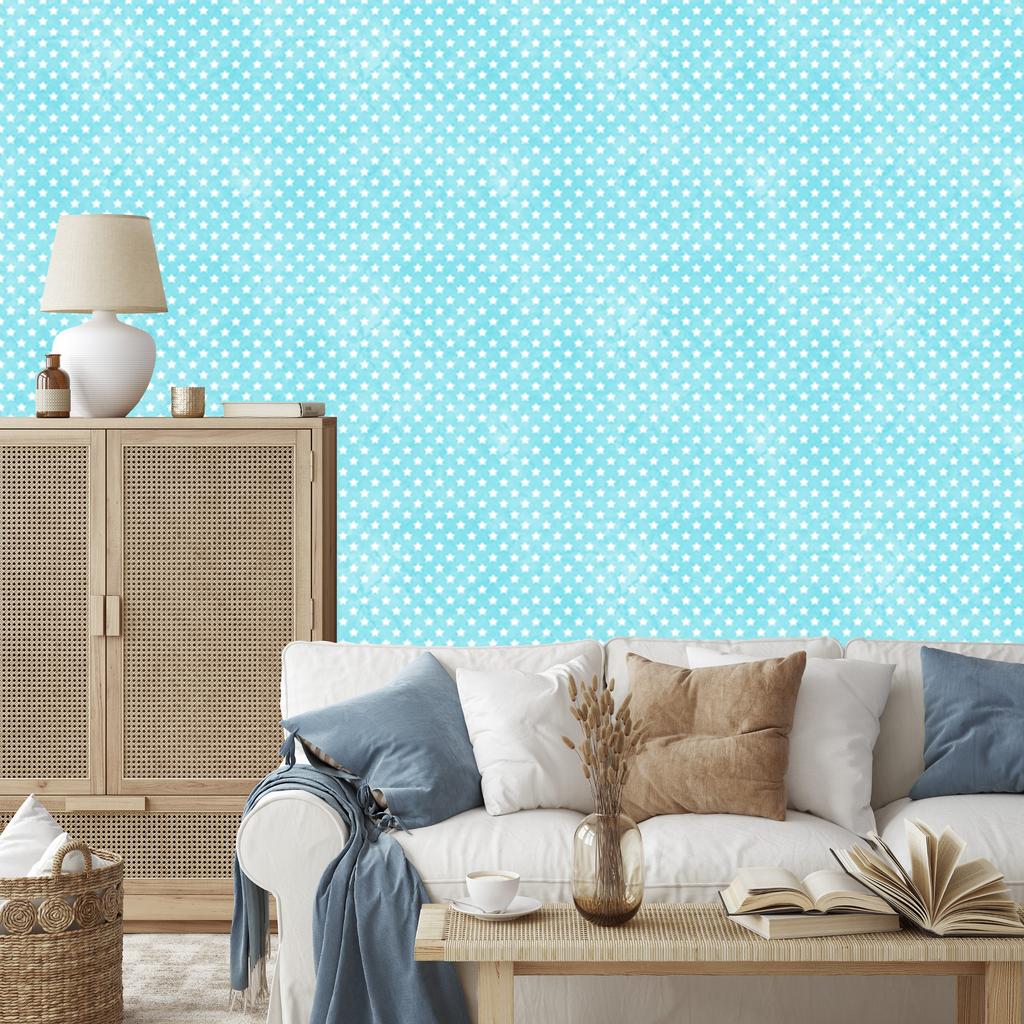 Celadon Stars Wallpaper for Living Room and Bedroom 50x1000