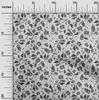 oneOone Cotton Flex Gray Fabric Floral Fabric For Sewing Printed Craft Fabric By The Yard 40 Inch