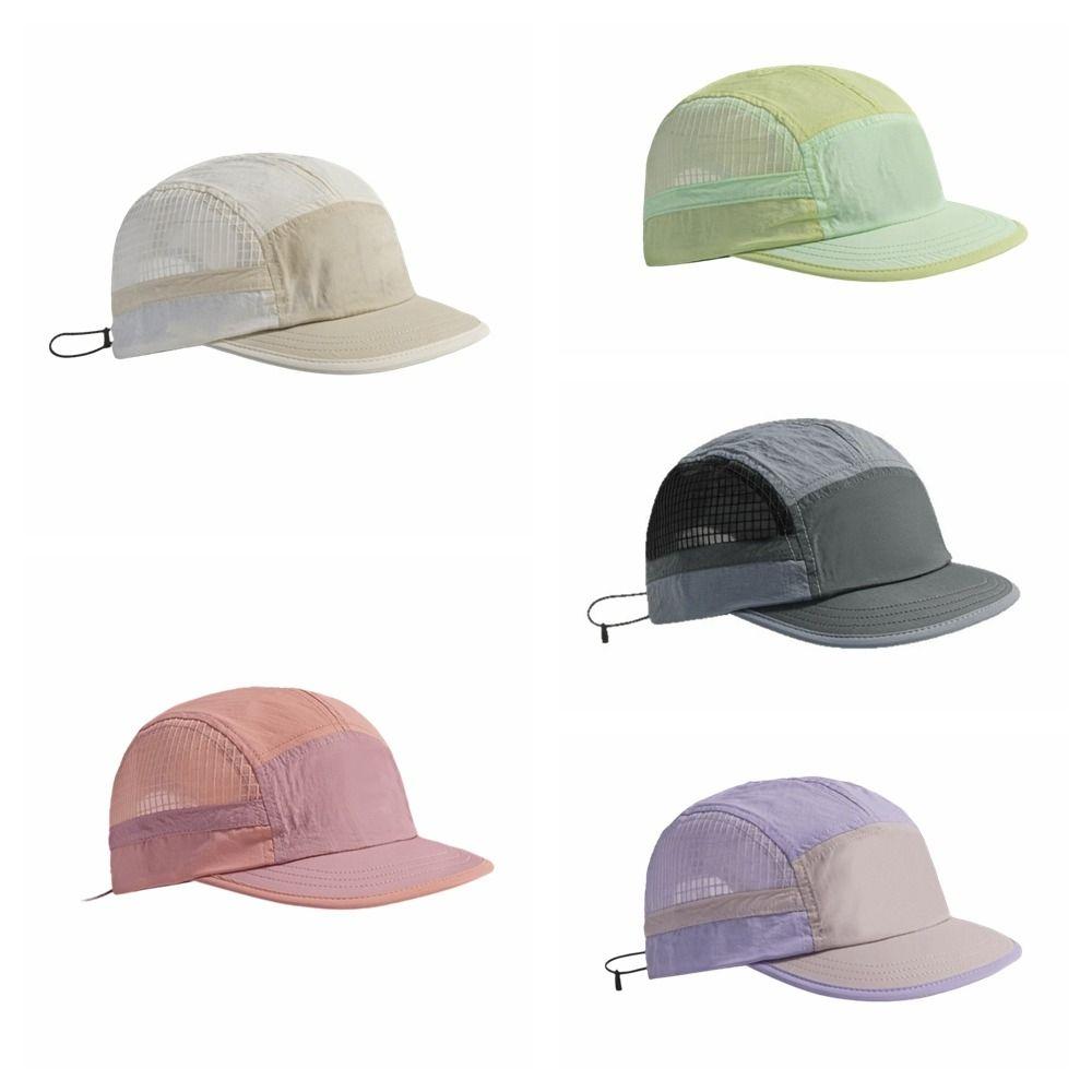 Color-Blocked Quick-drying Baseball Cap Soft Brim Mesh Running Caps Daily Wear