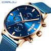 CRRJU New Six-pin Men's Casual Personality Watch Fashion Popular Men's Watch Student Watch