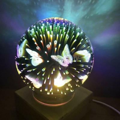 3D светодиодный ночник USB Волшебный шар Бабочка Фейерверк Лампа-проектор Декор Подарки