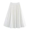 Spring 2025 Women's Fashion: European & American Style Smocked Waist Midi Skirt