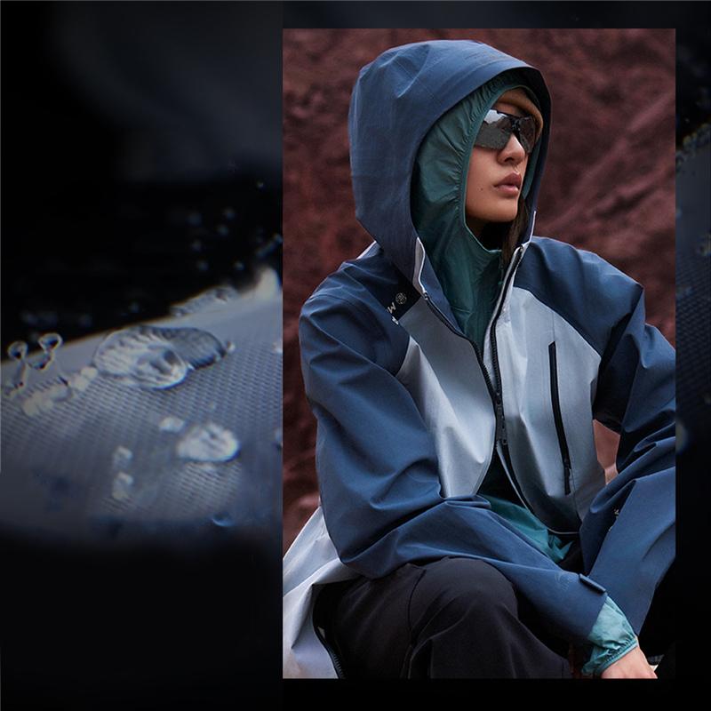 Li Ning CF Su Wan Long Jia Series Professional Anti-Rain Outdoor Windproof Rain Jacket With Hood Unisex Jacket Black AFDT825-1