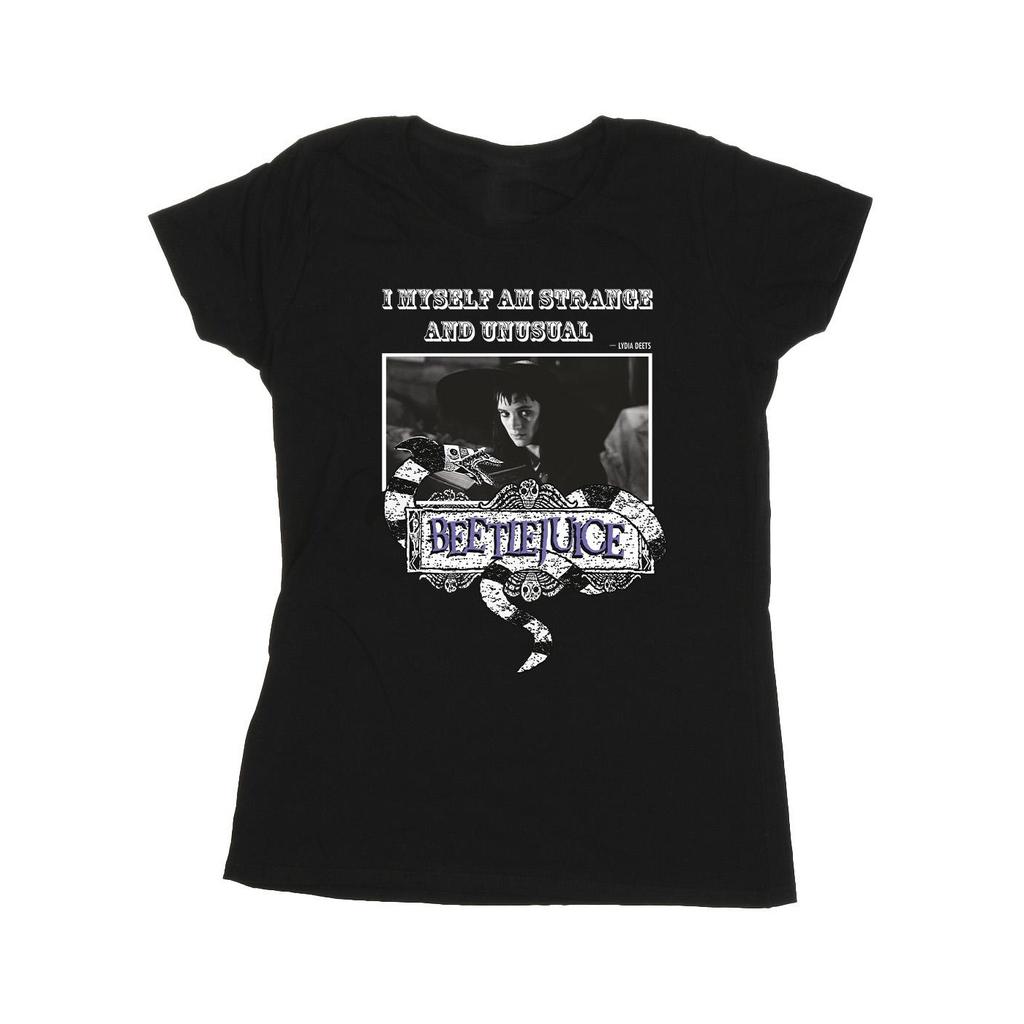Beetlejuice Womens/Ladies Strange And Unusual Cotton T-Shirt