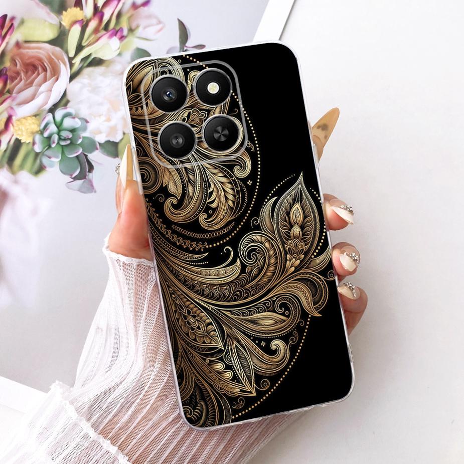 For Honor 400 Smart 5G Case LGN-NX1 Luxury Flowers Butterfly Painted Cover Silicone Case For Honor X7d X 7d HonorX7d Soft Fundas