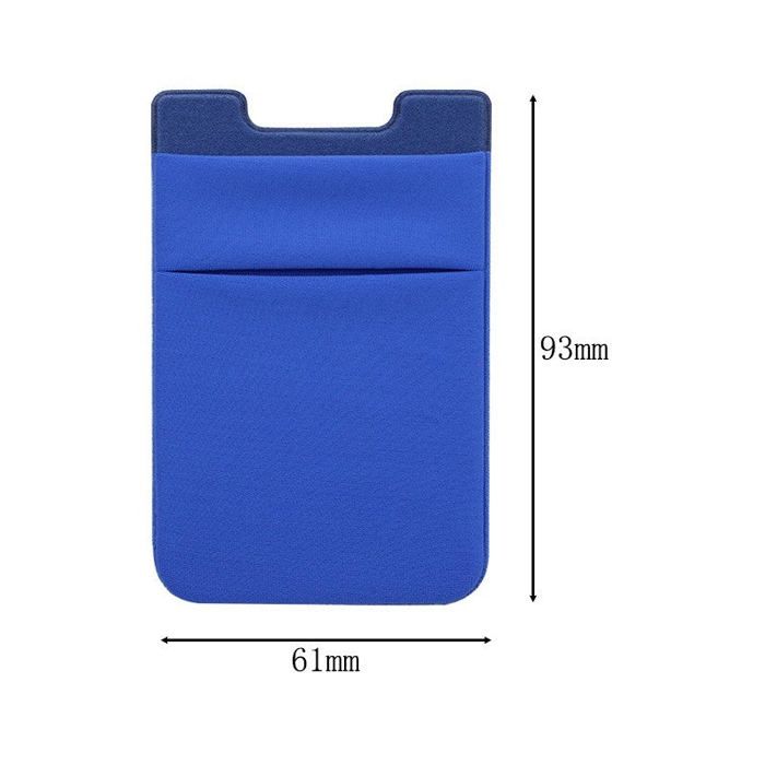 Adhesive Card Holder - Blue - Can Hold Up To 8 Cards - Fabric Texture - Easy To Fix