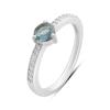 Silver Ring with London Blue Topaz 0.536ct, Item Weight 2.11 G (2196112)
