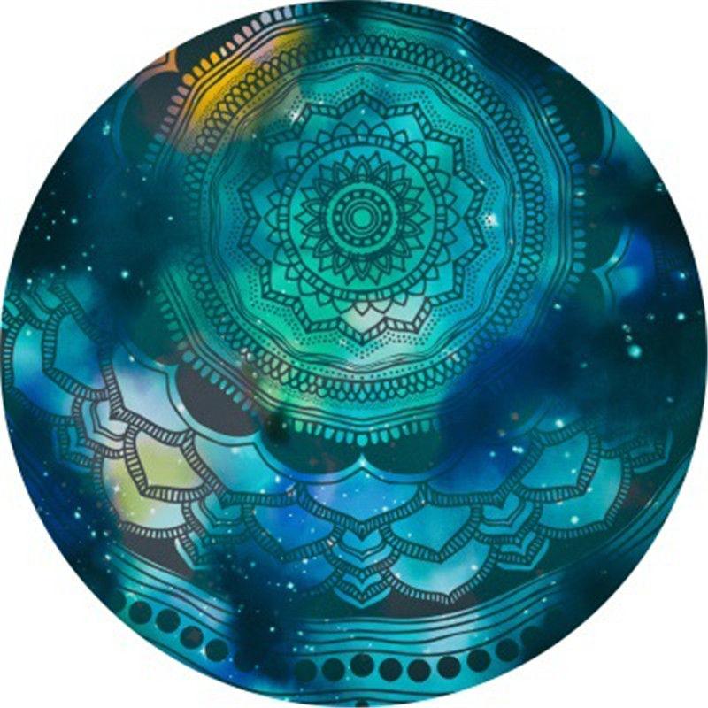 Красочный Звездный Геометрический Цветочный Центр Модный Ковер Гостиная Ретро Этнический Стиль Фиолетовый Мандала Круглый Ковер Подушка