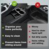 BestEvMod Lower Center Console Organizer Tray Compatible With Kia EV6 -2024 2025 Interior Accessories Storage Box ABS Material With PVC Trim