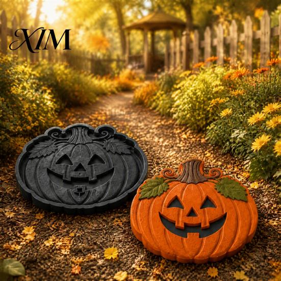 Resin Soap Making Mold Halloween Stepping Stone Mold, Reusable Plastic Molds, DIY Cement Durable Casting Form Path Maker for Garden Patio Lawn