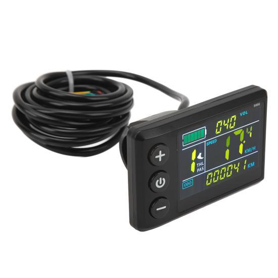 S866 Дисплей для электрического велосипеда со светодиодным индикатором, регулируемая подсветка, водонепроницаемый разъем SM, аксессуар для переоборудования велосипеда 