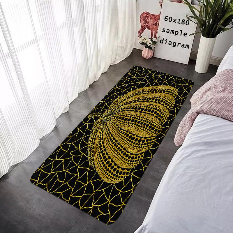 House Entrance Doormat Hallway Carpet Yayoi Kusama Pumpkin Living Room Rugs Foot Carpets Bath Rug Floor Mats Non-slip Home Decor