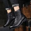 Fashion Mens Ankle Boots Classic Handmade Leather Boot Fashion Motorcycle Boots Lace Up Non Slip Trekking Boot Work Safety Boots for Men
