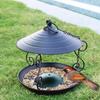 Windproof Bird Food Dispenser Iron Bird Water Bowl Garden Decor Bird Feeding Tray  Yard