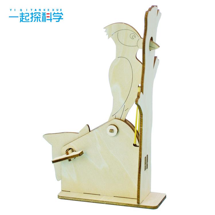 Дятел Ручная работа DIY Технология Мелкое производство Детская образовательная игра Учебные пособия Маленькие изобретения Модель Творческие материалы