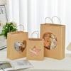 Creative Kraft Paper Window Gift Tote Bag for Birthday or Shopping