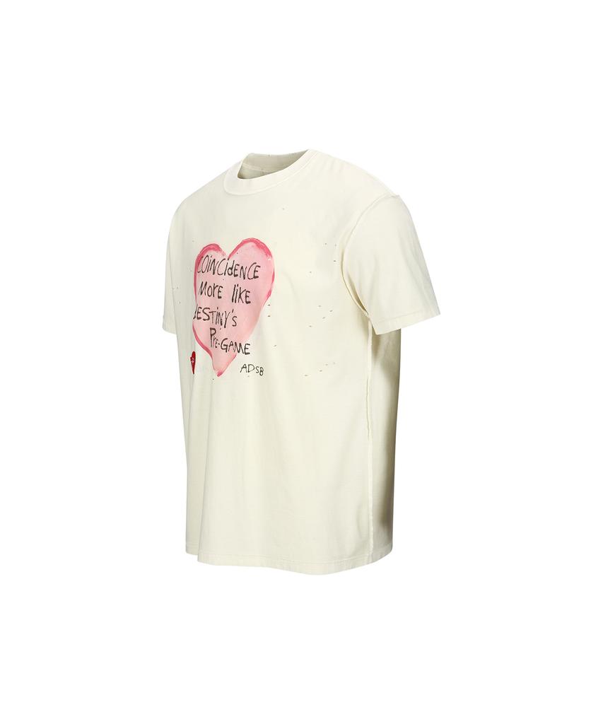 ADSB ANDERSSON BELL Unisex Heart Message T-Shirt Atb1251U(Ecru)