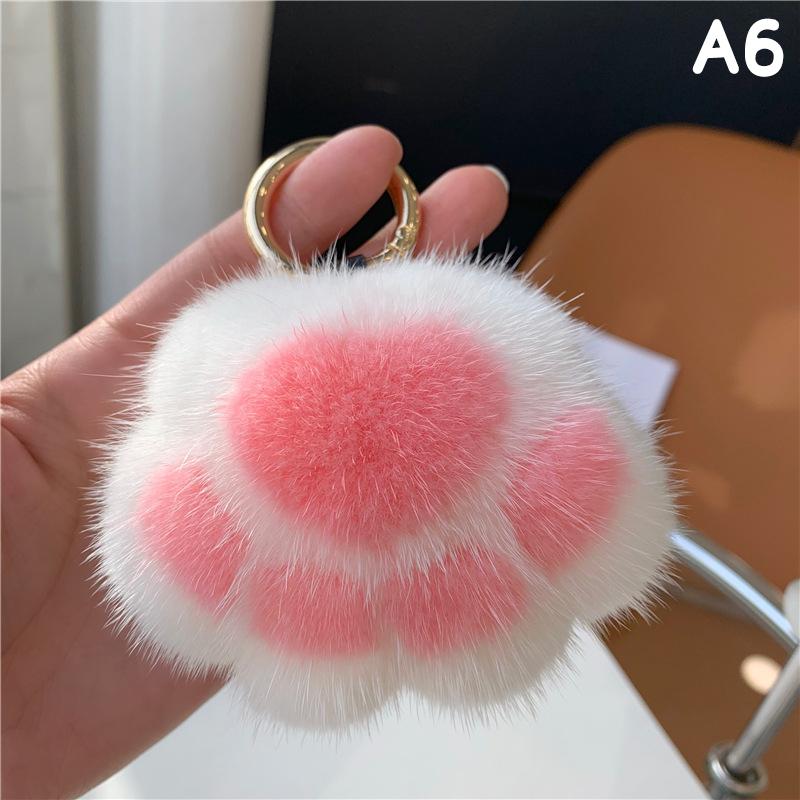 Женский брелок из искусственного меха с кошачьим когтем, очаровательный плюшевый брелок в виде медвежьей лапы, автомобильный брелок, сумка, подвеска, подарок на вечеринку, ювелирные изделия