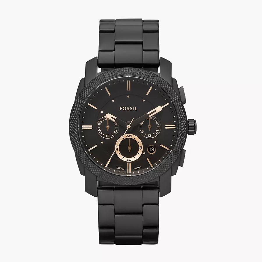 Fossil Мужские кварцевые часы с тремя стрелками - Корпус из нержавеющей стали, Устойчивое к царапинам стекло FS4682