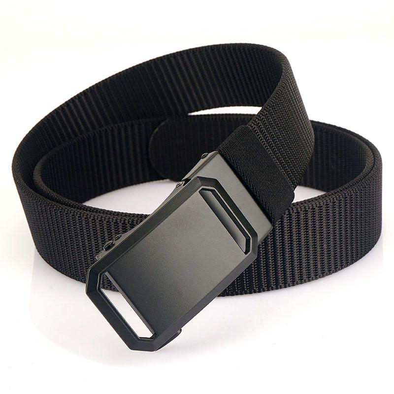 Men's Automatic Buckle Canvas Tactical Belt - Imitation Nylon, Outdoor Leisure, Military Style