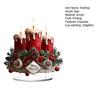 Christmas Tabletop Sign 2D Acrylic Desktop Sign with Candles Pine Cones Red Berries Pattern for Holiday Tiered Tray Home Party Decor