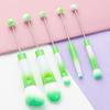 Yousheng 5Pcs/Set DIY Beadable Makeup Brush 5 Sizes Synthetic Kabuki Foundation Loose Powder Eyeshadow Concealer Brow Blush Blending Cosmetic Brush