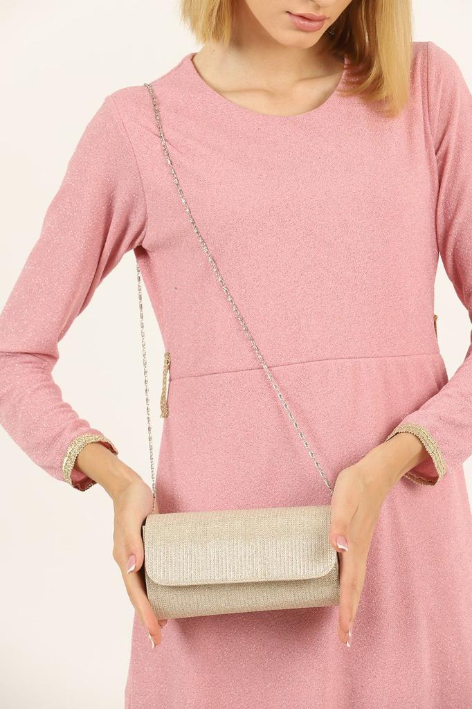 Women's Stylish and Useful Evening Dress Bag Striped Breasted Evening Dress Bag