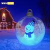 24 Inch PVC Giant Inflatable Christmas Balls Light Up PVC Inflatable Christmas Ball with Light Remote Christmas Decorations Ball