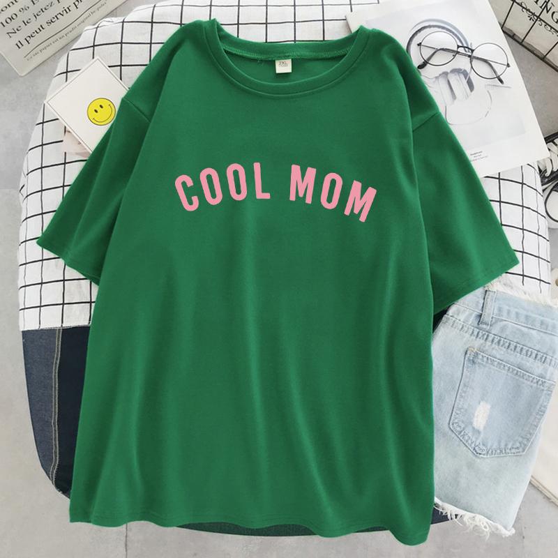 Женская футболка Cool Mom Letter с графическим принтом, мягкие повседневные футболки, летняя мягкая одежда, женская уличная одежда в стиле хип-хоп с коротким рукавом