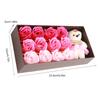 Pink Color Soap Flower Bear 12 Bouquet Romantic Bear Rose Flower Plush Bear  Romantic Occasion