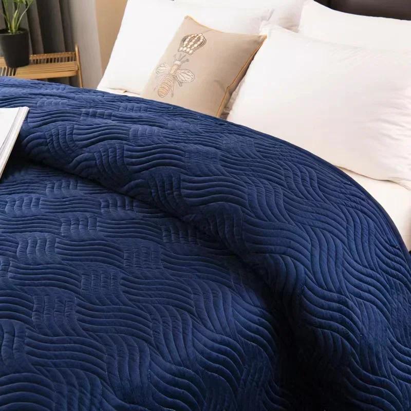 Ультрамягкое одеяло премиум-качества для всех сезонов. Мягкое бархатное стеганое покрывало. Легкая и дышащая простыня.