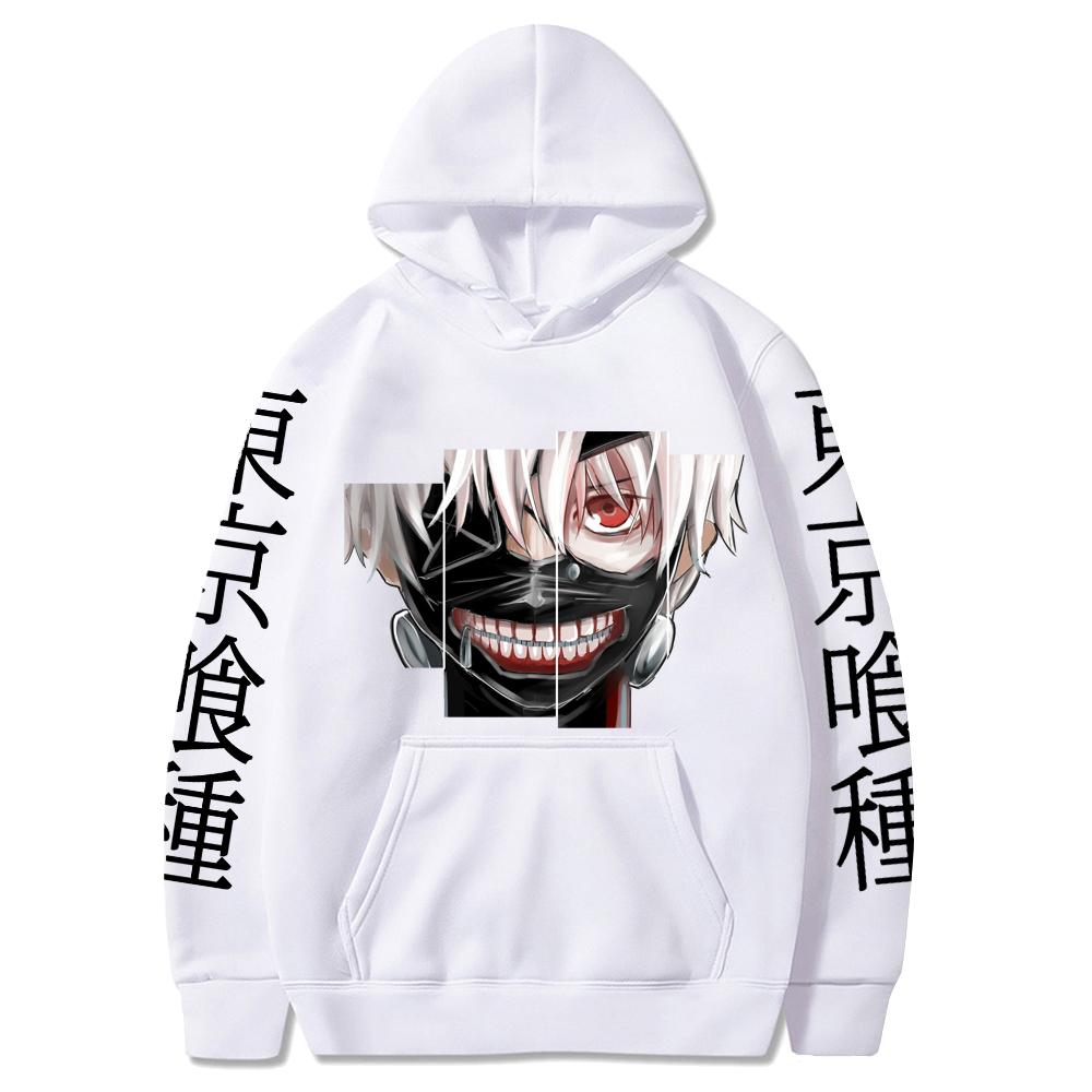 Толстовка с капюшоном в стиле аниме «Токийский гуль», пуловер с длинными рукавами, свободная повседневная женская одежда, мужские толстовки большого размера с принтом, топы в стиле Харадзюку