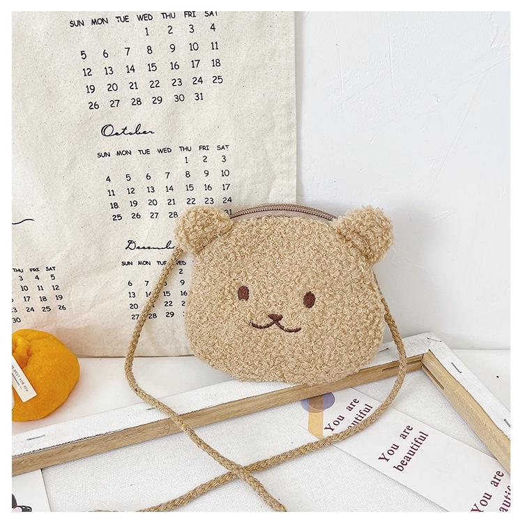 2021 New Sheepskin Children's Coin Purse Cute Girls' Shoulder Bag Trendy Single-shoulder Bag