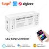 Tuya Умный Zigbee LED Контроллер для Одноцветной RGB CW RGBW RGB+CCT LED Ленты Голосовое Управление через Приложение 12V LED Контроллер Света Alexa