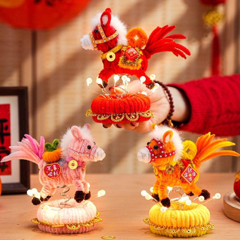 Funny Handmade Glowing Rotating Lantern Cartoon Cute DIY Twister Stick DIY Material Kit Unfinished Handheld Glowing Stick