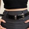 Carving Punk Style Belt Pu Leather Women's Waist Belt Casual Y2K Jeans Belt  Spicy Girls