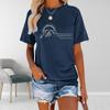 Women Summer T Shirt Print The Setting Sun Short Sleeve Tees Casual Printed Tops