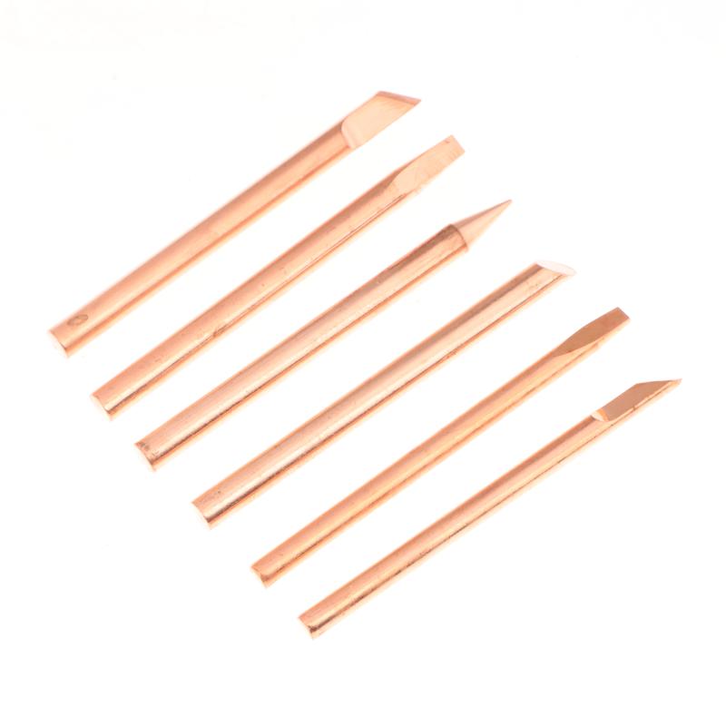 4 шт. Паяльная насадка с внешним нагревом B C D K Головка для пайки из чистой меди 30 Вт 40 Вт 60 Вт Сменная насадка Инструменты для сварки и ремонта