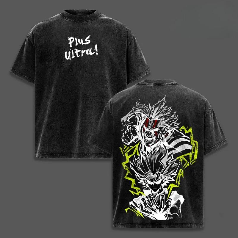 My Hero Academia All Might Graphic Tshirt Men Women Clothing Short Sleeve Cotton T-shirts Washed Tee Harajuku Male Loose T Shirt