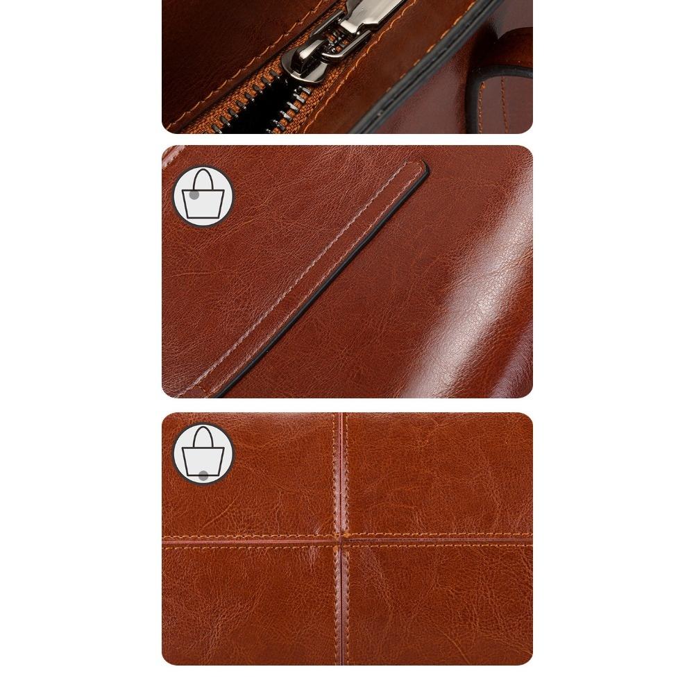 Large Bag Women's Shoulder Bag Commuter Tote Bag Cowhide Portable Large-capacity Women's Bag