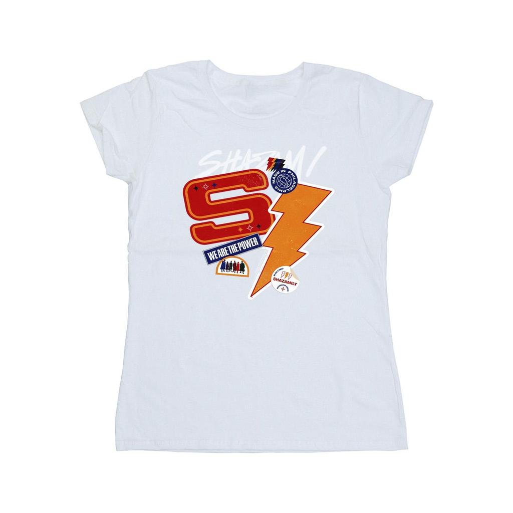DC Comics Womens/Ladies Shazam Fury Of The Gods Sticker Spam Cotton T-Shirt