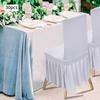 30 Pieces Chair Slipcovers with Skirt Wedding Stretch Chair Cover Stretch Chair Slipcovers with Skirt For Weddings, Banquets