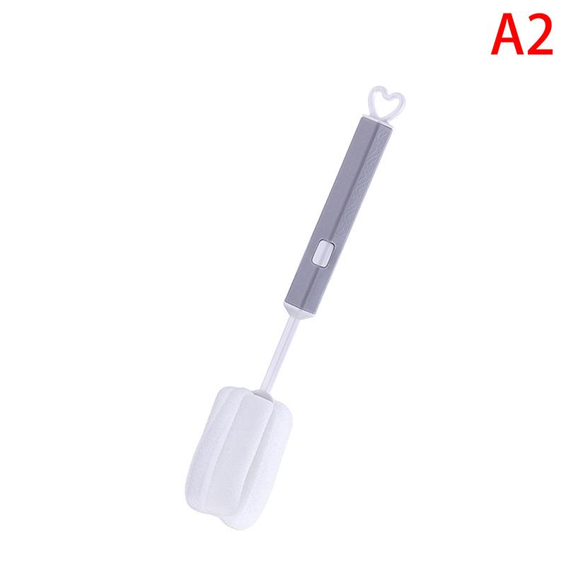 1 шт. Мягкая губка для мытья чашек с длинной ручкой, губка для бутылок, щетка для мытья бутылок, стеклянных чашек, мытья и чистки кухни