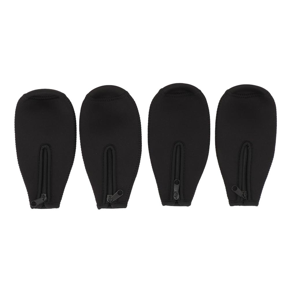 4 шт. в упаковке, изоляционный чехол для пивной бутылки, толстый неопреновый чехол для пивной бутылки, куртка на молнии, черный цвет