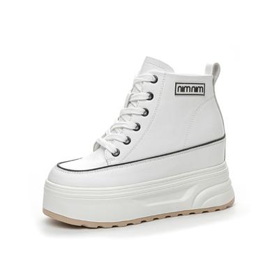 Модная женская обувь из натуральной кожи 10 см, кроссовки на платформе, весенне-осенние, с теплым мехом, зимние ботинки, женские ботинки-комбаты, ботильоны